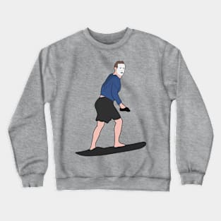 Mark Zuckerberg Surfing Sunscreen Meme Crewneck Sweatshirt